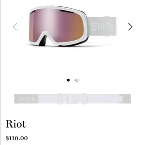 Smith Snow and Ski Goggles - Riot White and Pink
